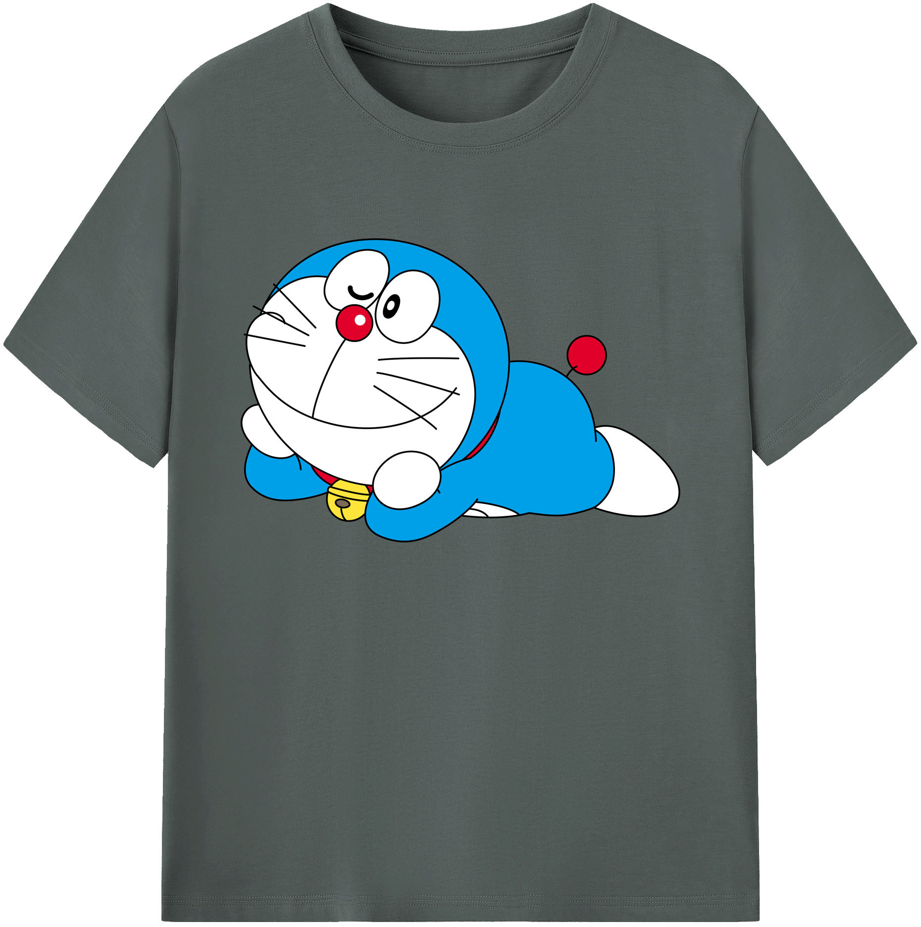 （画像用） ドラえもん Doraemon 綿100％ メンズ半袖Tシャツ｜肌触りやわらか＆通気性